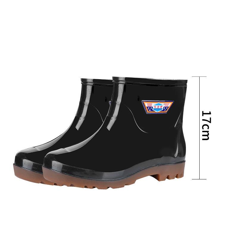 Rain Shoes Male  Waterproof Shoes Male Barrel Rain Boots Cook Shoes Labor Protection Rubber Shoes Male Men Rain Boots