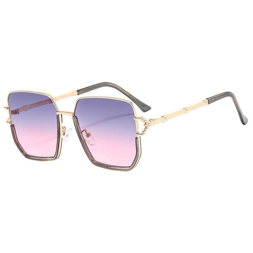 

New Fashionable Retro Large Frame Sunglasses for Women s Personalized Street Photography Sun Glasse UV400 Trendings