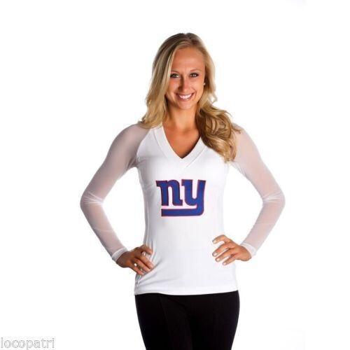 

All Sport Couture NFL Womens New York Giants Wildkat White Shirt 3XL