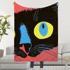 Blanket Throw Super Cosy Cool Plush Living Room Sofa Cat Art Couch Childish Birthday Gifts