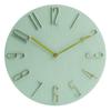 NASSIA Wall Clock, Stylish Nordic Style, Wood Grain, Simple Modern Design, 3D Numerals, Cute, Non-Radio-Controlled, Decorative, Gift (Green)