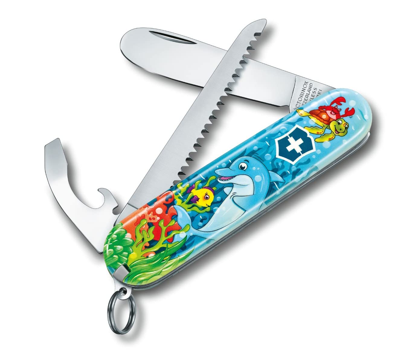 

VICTORINOX Knife for Children, Outdoor, My First Victorinox Animal Edition Dolphin [Guarantee Included] 0.2373.E1
