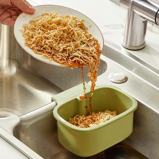 Drain Basket with Separation Filter Design Quick Filtration Press Open Cover 2-in-1