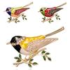 Lovely Bird Sitting On Tree Branch Brooches For Women Men Luxury Vivid Flying Hummingbird Enamel Pins Animal Badge Party Jewelry