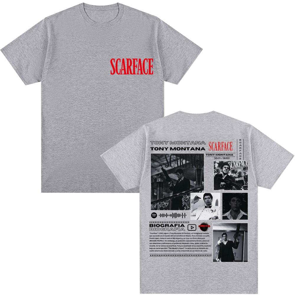 90s Movie Cover Star Tony Montana Al Pacino 2025 Summer Mens Womens Casual Fashion Soft Comfortable Pure Cotton Tshirt