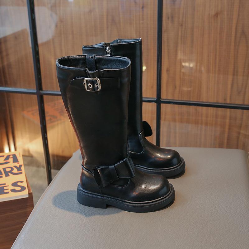 Winter New Korean Style Girls High Boots with Cotton To Keep Warm and Fashionable Sweet Bow Fashion Boots
