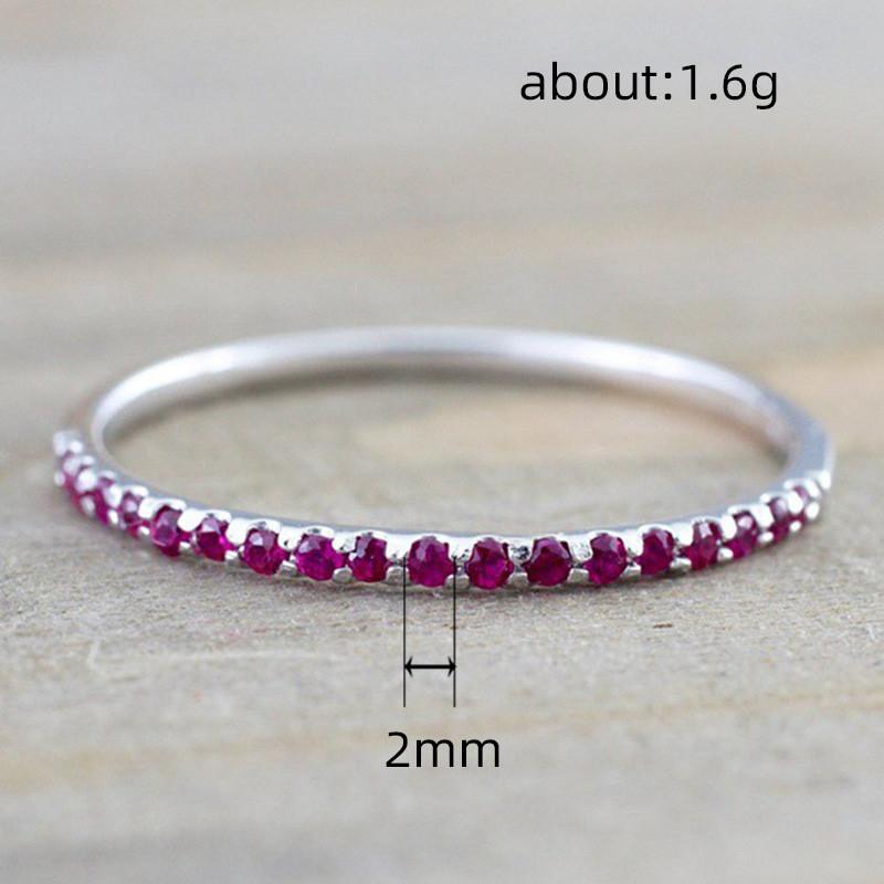 Sterling  CZ Women Rings Minimalist Thin Ring Vintage Lady's Finger Accessories for Party Daily Wear Versatile Jewelry