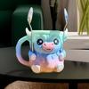 Ice cream cup holder, adorable animal-shaped refrigerator cover, portable dessert lid, insulated decorative accessory, fun kitchenware