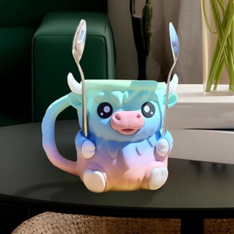 Ice cream cup holder, adorable animal-shaped refrigerator cover, portable dessert lid, insulated decorative accessory, fun kitchenware