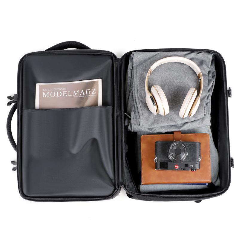 Erweiterbarer Mehrfachfach-Laptop-Reiserucksack mit individueller Logo-Option