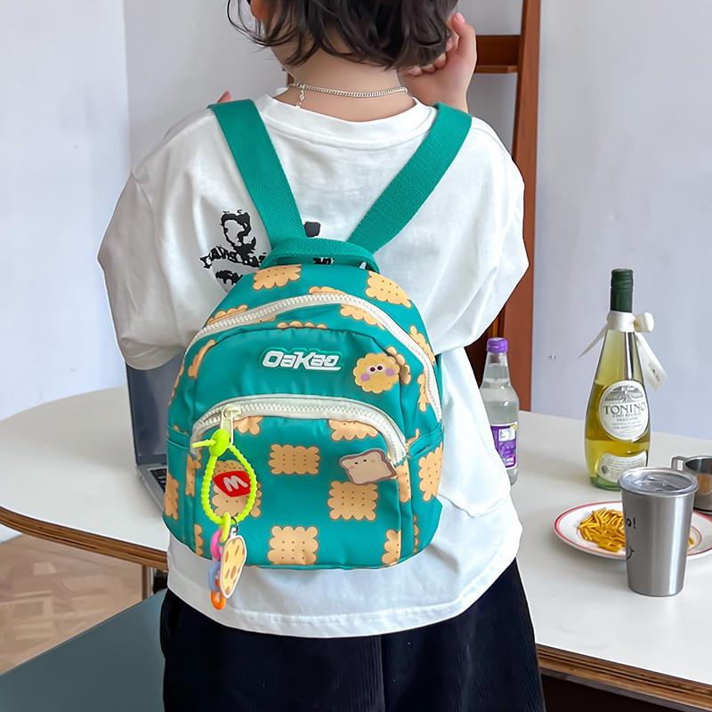 Fashionable Geometric Print Kids Backpack Lightweight Nylon Travel Bag For School