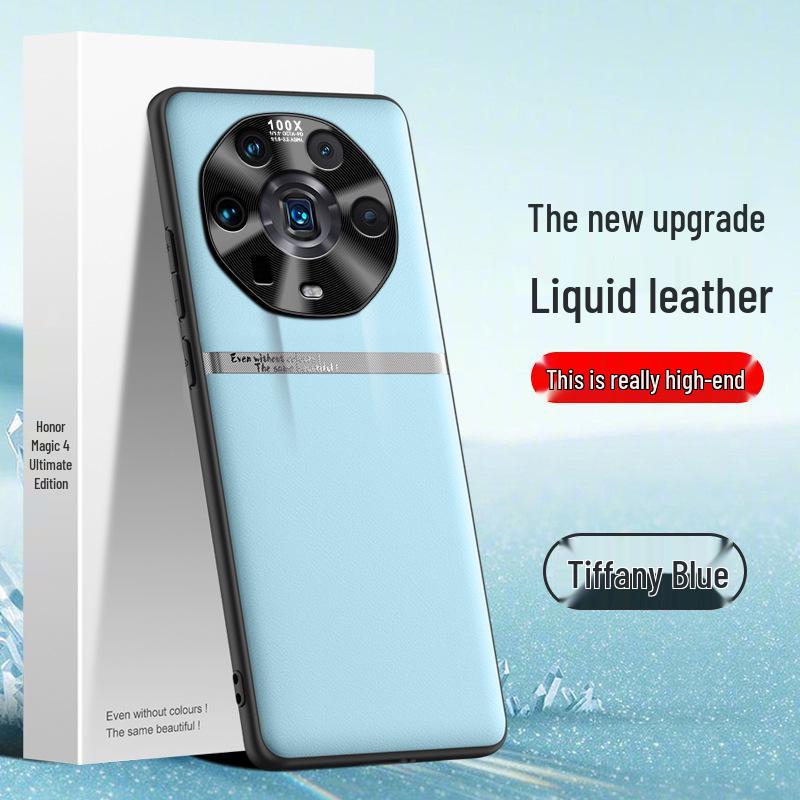 Compatible Honor Magic 4 Ultimate Leather Case: Durable, Anti-Fall, Liquid Shell Protection