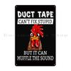 Duct Tape Metal Plaque Poster Vintage Custom Rusty Party Designing Tin Sign Poster