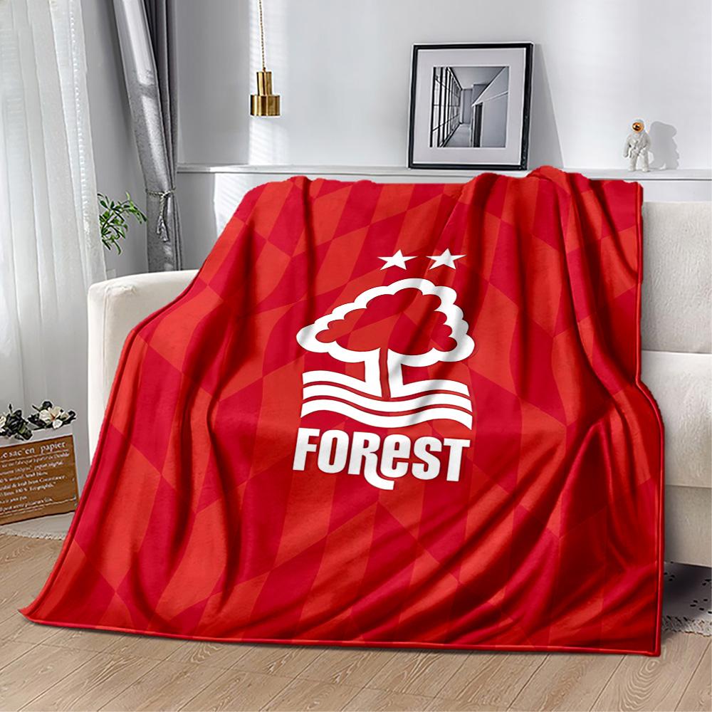 Red Tree Forest Logo Flannel Blanket-Soft and Suitable for Sofas,Beds,Offices,Travel,All Seasons,Great Gift for Holidays and Birthdays.