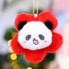 Cute Sunflower Panda Pendant Plush Toy Doll Giant Panda Bag Hanging Keychain