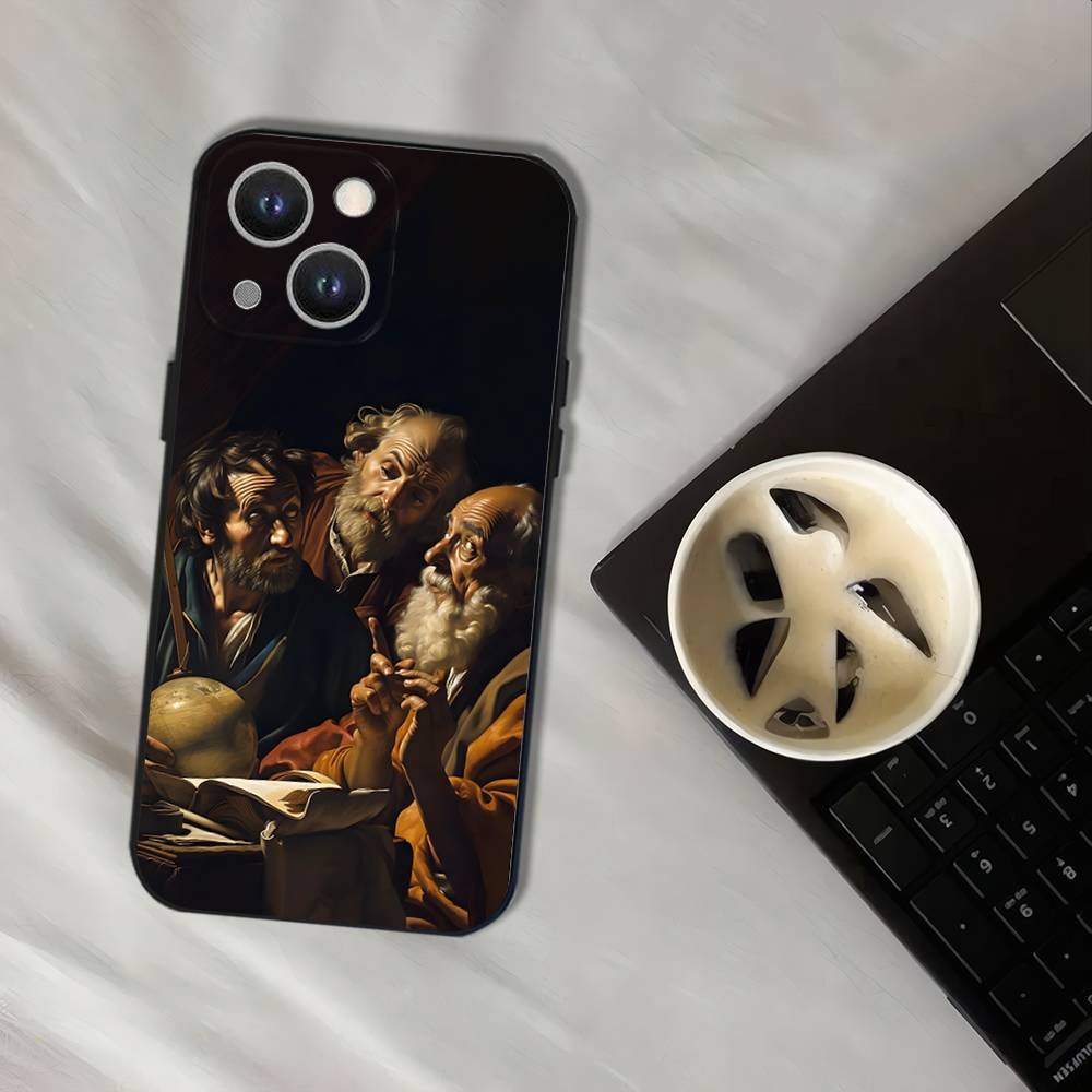 Paintings Caravaggio Phone Case For iPhone 17,16,15,14,13,12,11,Pro,XS,Max,XR,Plus,E,SE4,Mini Black Soft Cover