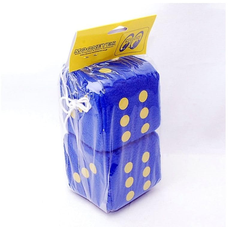 MOONEYES Hanging Fuzzy Dice Blue Mooneyes American Goods