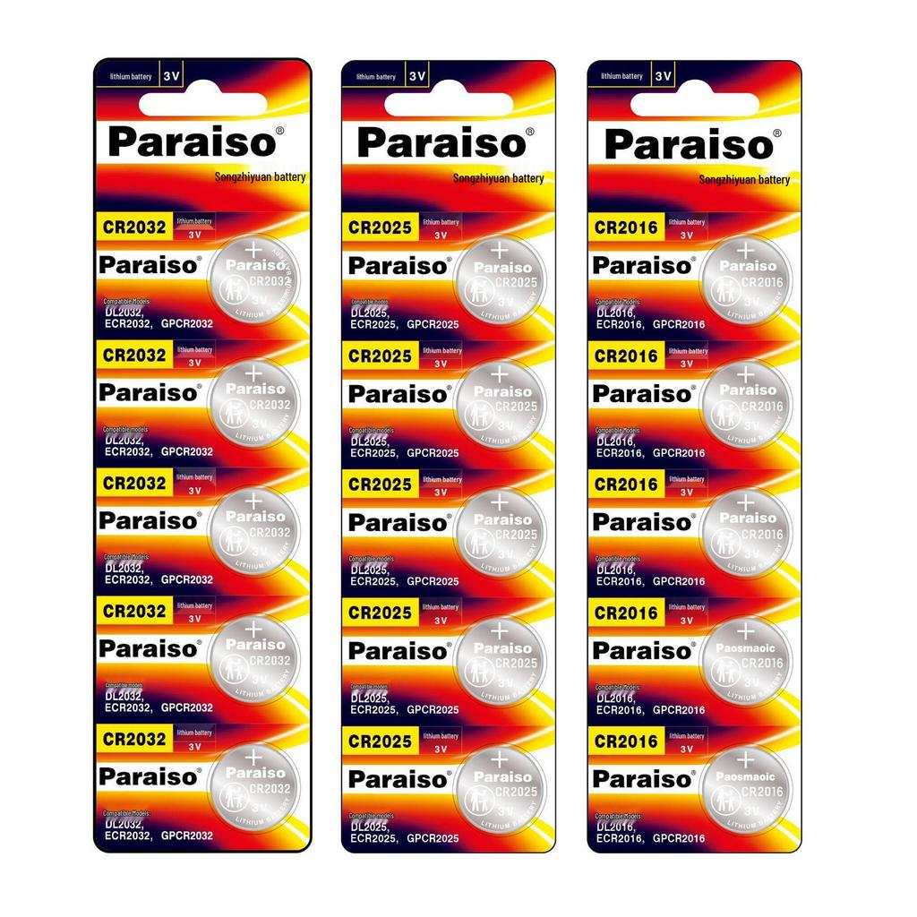 Paraiso CR2032/CR2025/CR2016/CR2450 Car Key Button Battery