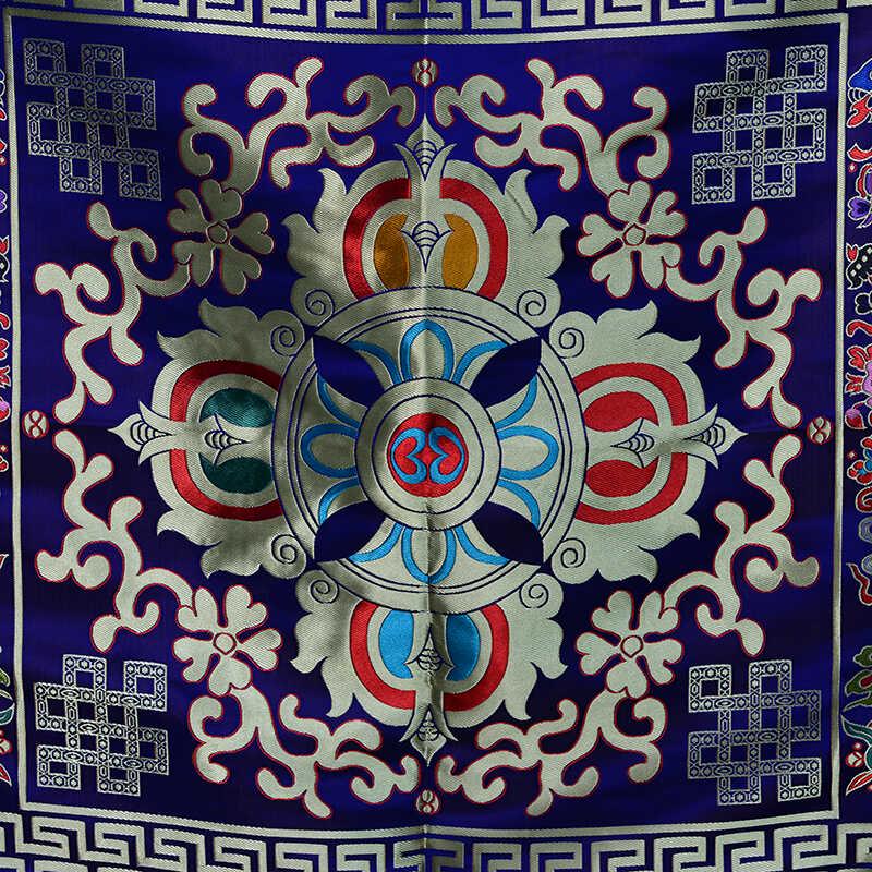 Tibetan Embroidered Vajra Cross Tablecloth and Altar Hanging Decor