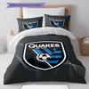San Jose Earthquakes Pattern Bedding Set Quilt Cover Pillowcase Home Decor Gift (1 * Duvet Cover + 2 * Pillowcase, Without Core)