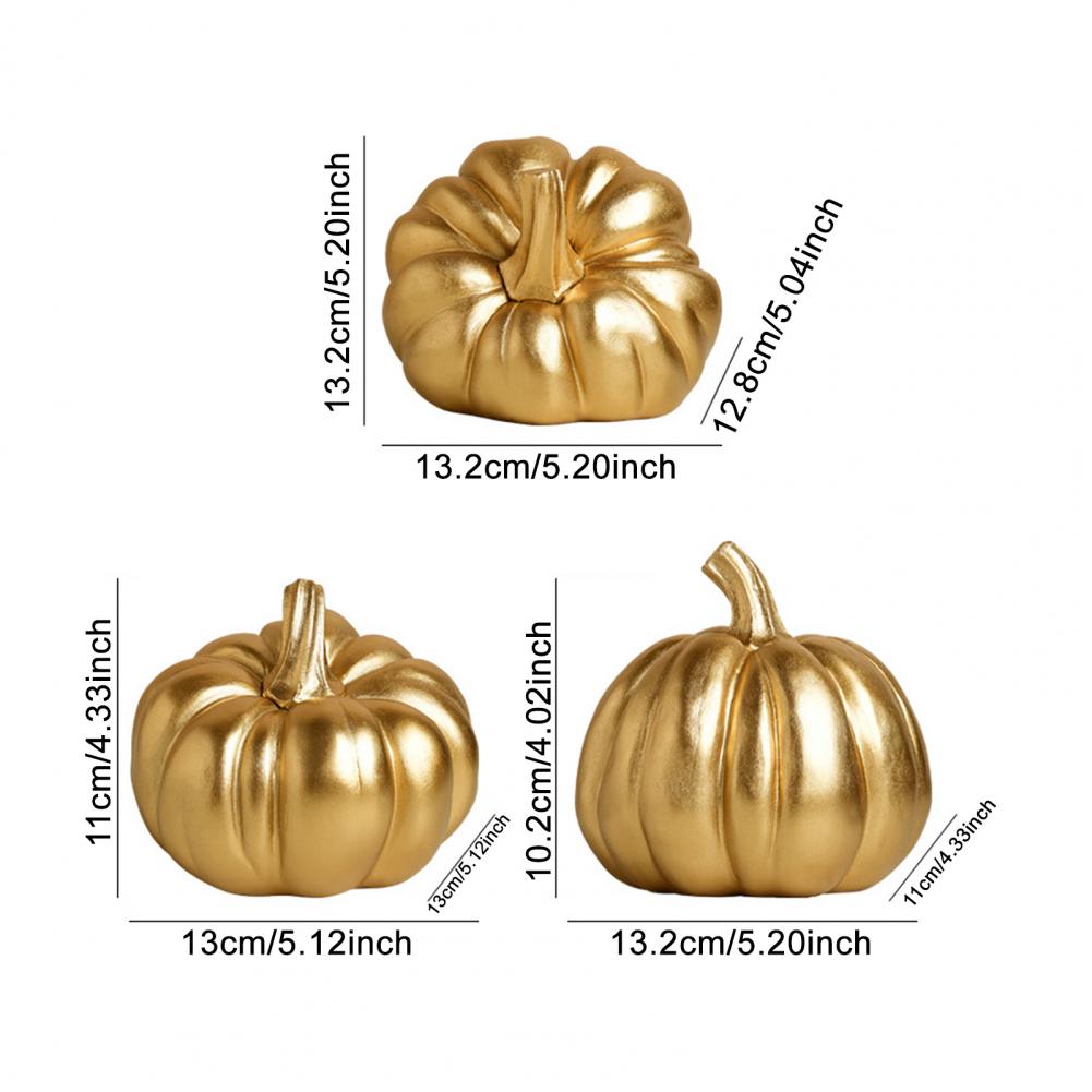 Halloween Decoration Hand-painted Pumpkin Ornament Set for Fall Home Decor Mini Artificial Pumpkins for Diy Crafts Halloween