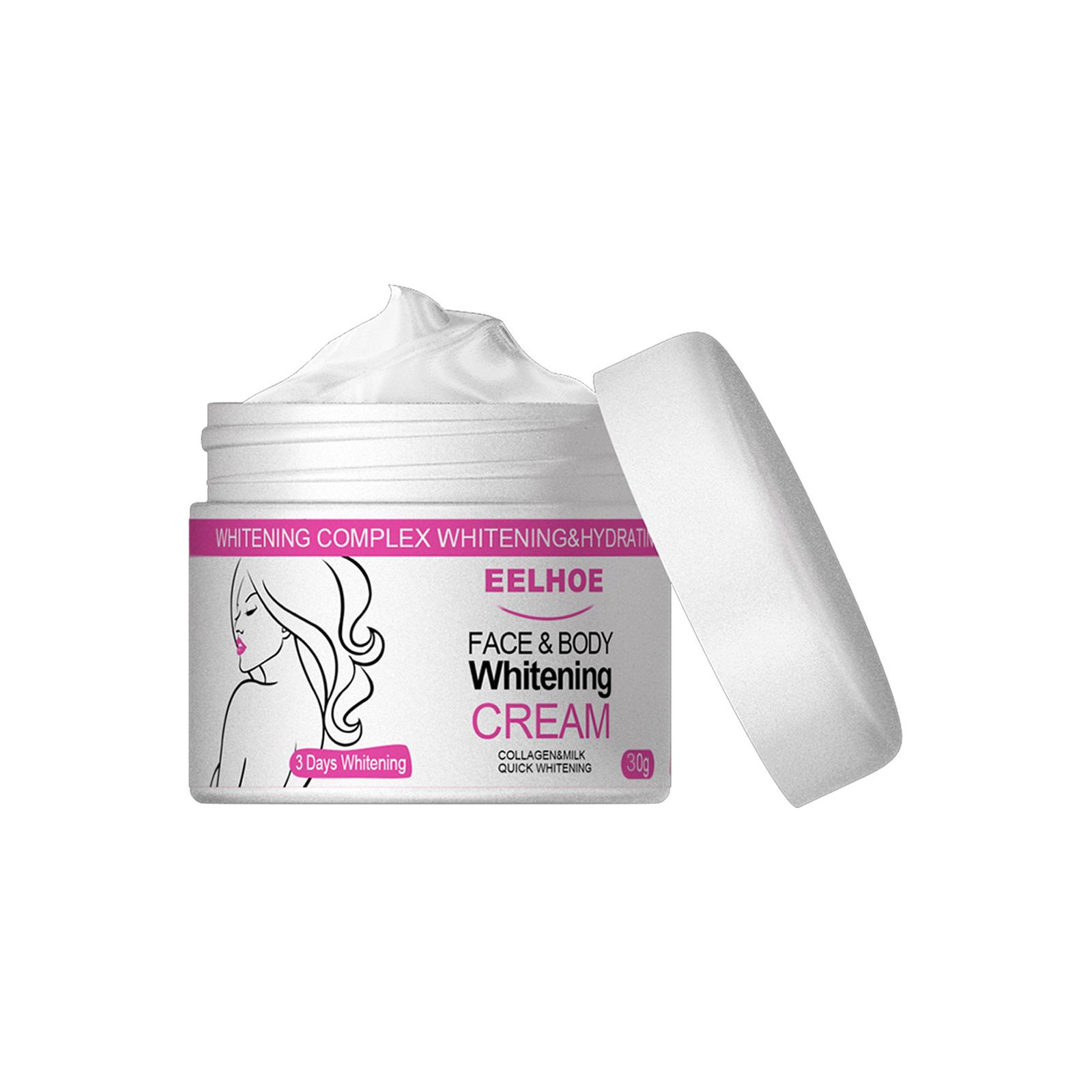 

EELHOE отбеливающий крем для тела подмышек, подмышек, коленей, отбеливающий отбеливающий крем для темной кожи, увлажняющий осветляющий лосьон для тела для женщин и мужчин 30g