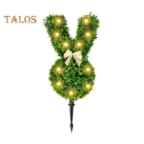 

21,65 Искусственный кролик, фигурная стрижка деревьев, имитация кролика, с подсветкой или без нее, искусственная зелень, кусты кролика с шипом для земли для 1pc A