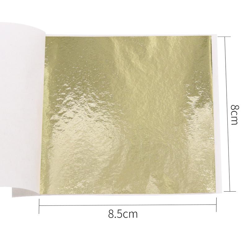 100 Stück/10 Farben Kunsthandwerk Imitation Gold Silber Kupferfolie - Vergoldung Metallblatt Blätter Bögen DIY Handwerk Dekor Designpapier