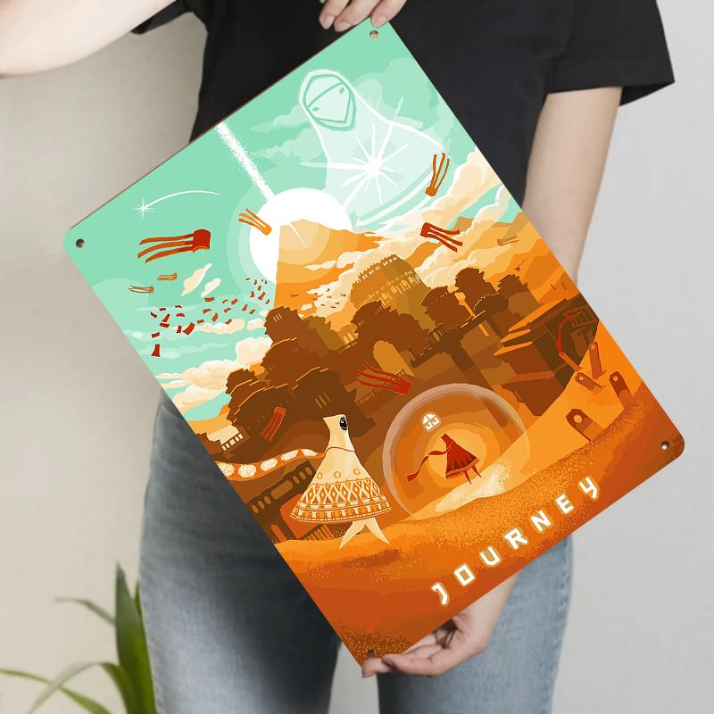 

Journey Game Art Metal Wall Decor Vintage Rustic Home Decor for Living Room Bedroom Office Decorations 20x30cm（7.8x11.8inch）
