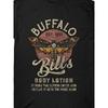 European Size Vintage Buffalo Graphic T-Shirt - Retro Black Tee Featuring Skulled Insect and Decorative