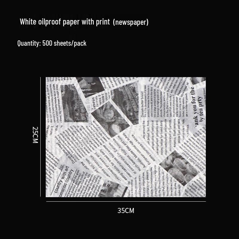 

Printed Oil-Proof Food Wrapping Paper Sheets