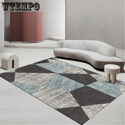 Tapete Geométrico Simples para Sala de Estar Sofá Mesa de Centro Tapete de Chão Tapete de Chão para Escritório Tapete de Cabeceira