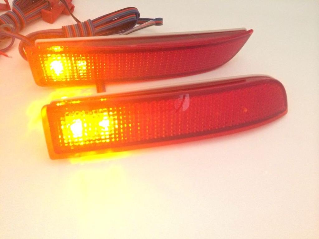 LED Reflectors with Reflector Vehicle Inspection and Flowing Turn Signal Set of Compatible with Toyota Alphard Series Toyota Vellfire Series Toyota
