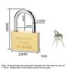 Copper Padlock Small Locks for Luggage Case Locker Home Improvement Hardware 20mm 25mm 30mm 40mm 50mm Include 3Keys 4