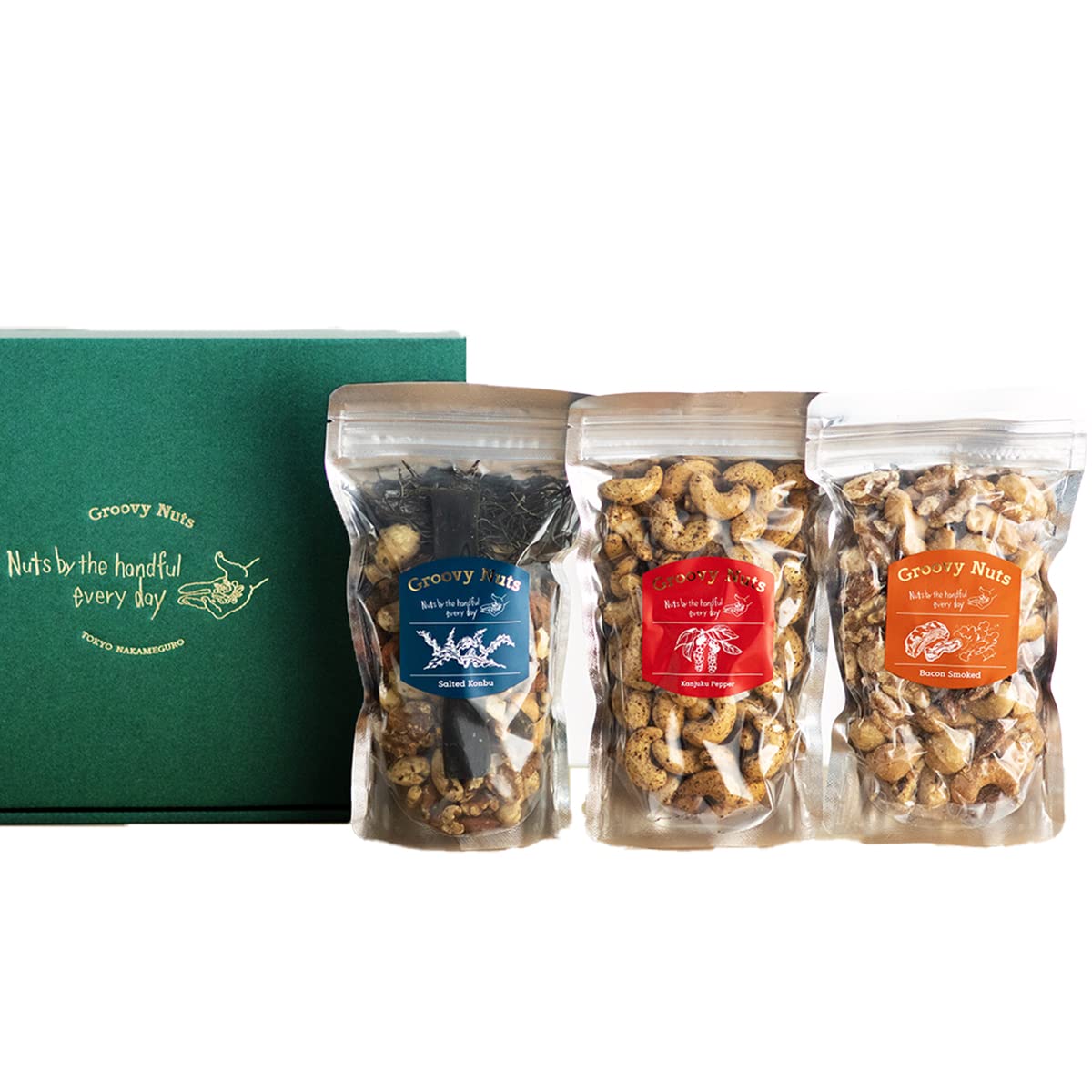 

Groovy Nuts Groovy Nuts Makonari Президент, неизвестное мировое представление 3 ароматизированных ореха, которые хорошо сочетаются с японским виски Ореховый микс 480 г x Nakameguro