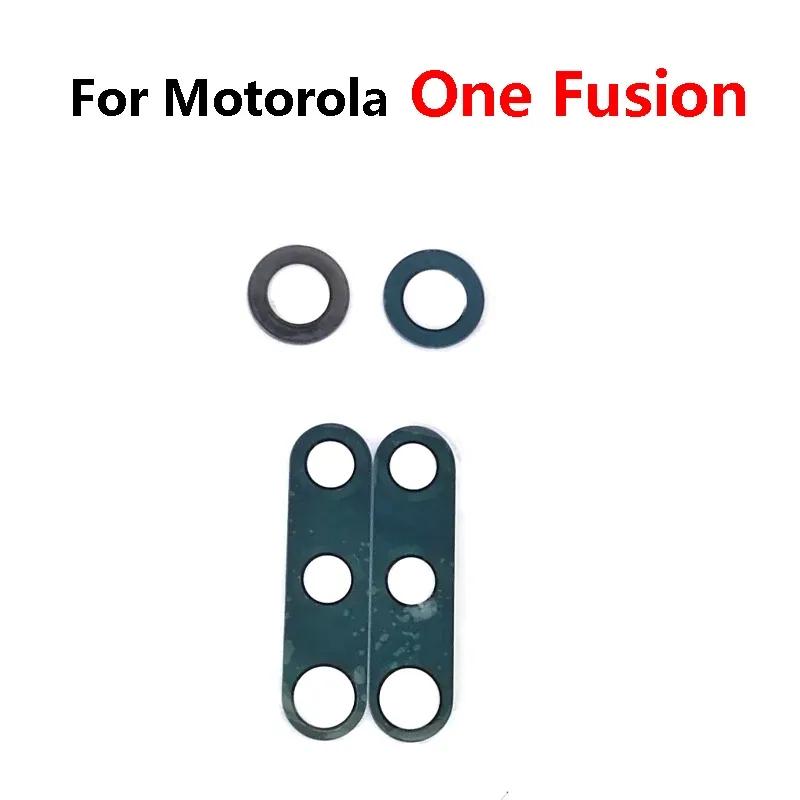 

100PCS Rear Back Camera Glass Lens Cover For Motorola Moto One Fusion Macro Hyper Vision Action P50 With Ahesive Sticker one vision p50