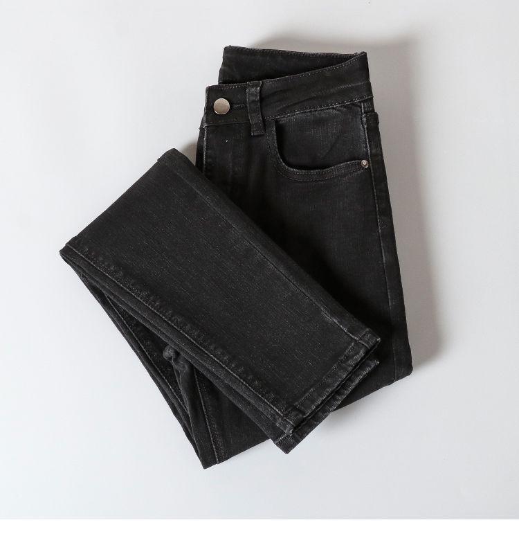 2022 Women's Light Color High Waist Stretch Denim Slimming Cropped Pants