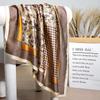 Silk-Feel 90x90 Women's Korean Style Spring/Summer Versatile Printed Square Scarf