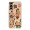 Phone Case For Samsung Galaxy S25 S24 S23 FE S22 Ultra S20 S21 5G S10 Plus S10E Soft Clear Cover Anime Capybara Porpoise