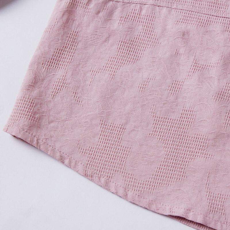 Pasite Women's Chinese Style Cotton 3/4 Sleeve Top