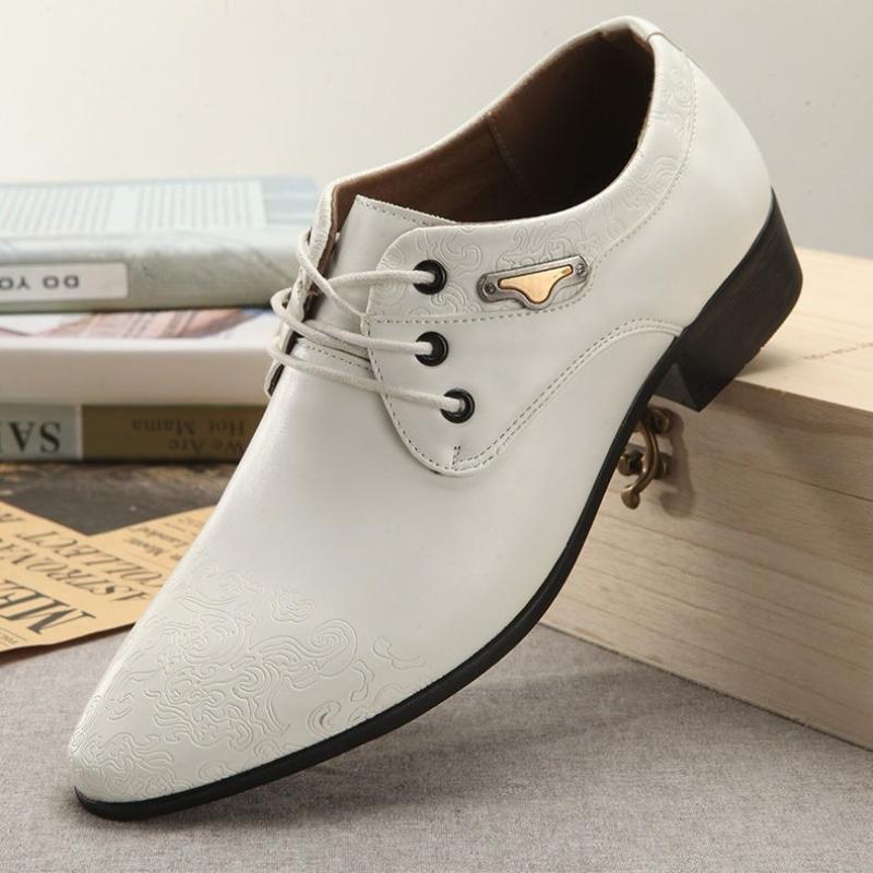 

White Men s Formal Shoes Lace-up Young Spring Autumn Elegant and Classic Cheap Liquidation Official 2026 Trend Social Shoe Male 44