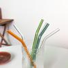 Reusable Eco Friendly Transparent Glass Straws Drinkware Accessory For Smoothies Cocktails Drinking