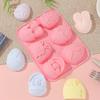 DIY Eiform Oster-Eierform Hase Backwerkzeug Silikon-Kuchenform Handgemachte Süßigkeitenform Ostern