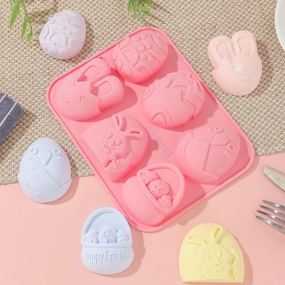 DIY Eiform Oster-Eierform Hase Backwerkzeug Silikon-Kuchenform Handgemachte Süßigkeitenform Ostern