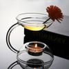 Lâmpada de Aroma Vidro Resistente ao Calor Aquecedor de Óleo de Vela Cria Ambiente Romântico para Casa Hotel Restaurante Difusor de Óleo Essencial