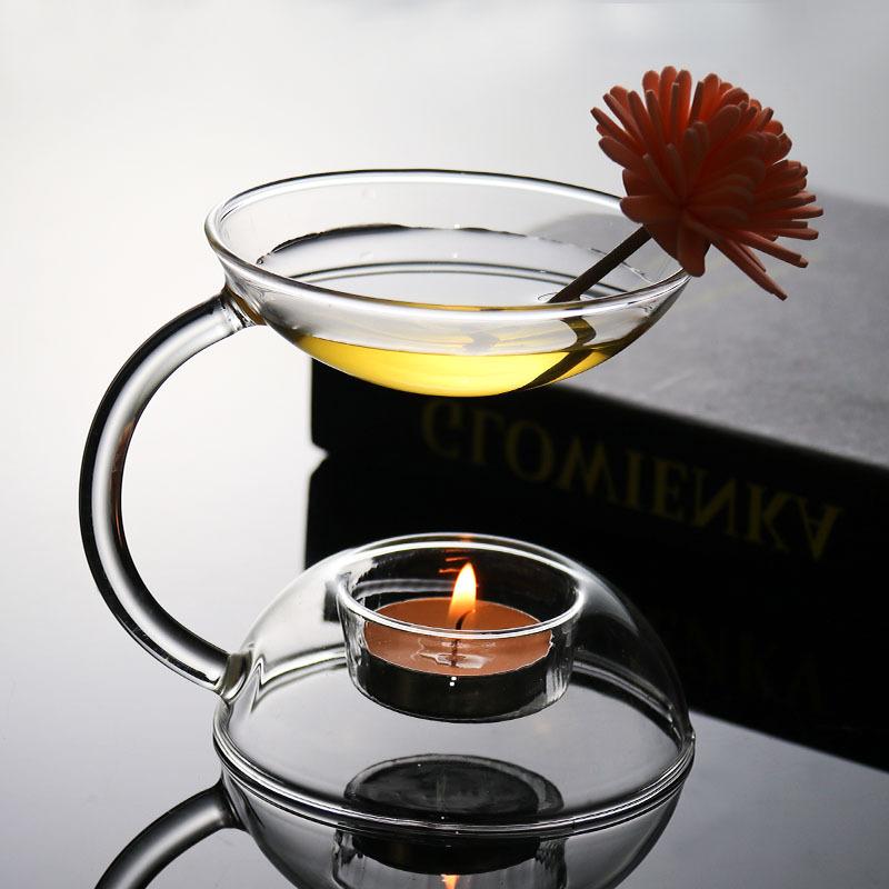 Lâmpada de Aroma Vidro Resistente ao Calor Aquecedor de Óleo de Vela Cria Ambiente Romântico para Casa Hotel Restaurante Difusor de Óleo Essencial