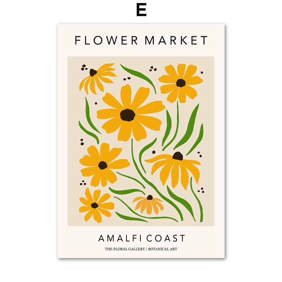 

Boho Flower Market Ботанический цветочный хиппи настенное искусство холст картины скандинавские постеры и принты настенная картина для декора гостиной 21x30cm No Framed