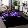 1pc. Purple Butterfly Home Decorative Rug Office Chair Mat Outdoor Carpet Gift for Women Girls Kids Room Bedroom Living Room
