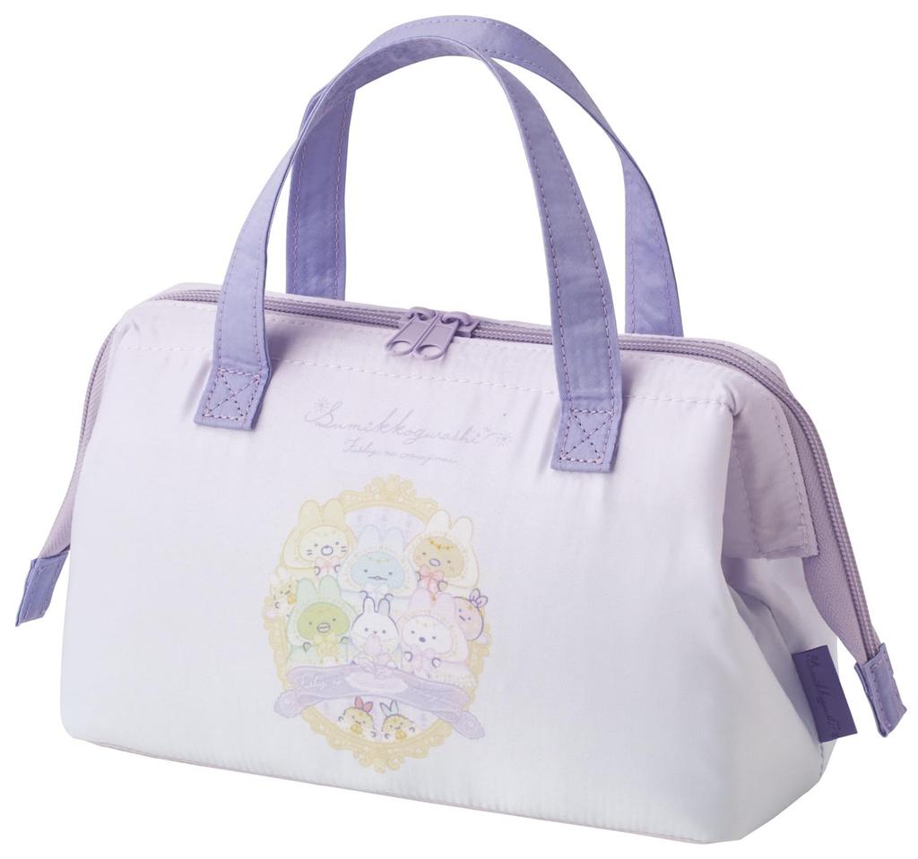 Skater Lunch Bag, Insulated, Clasp Closure, Women's, Sumikkogurashi, Charm, KGA1-A