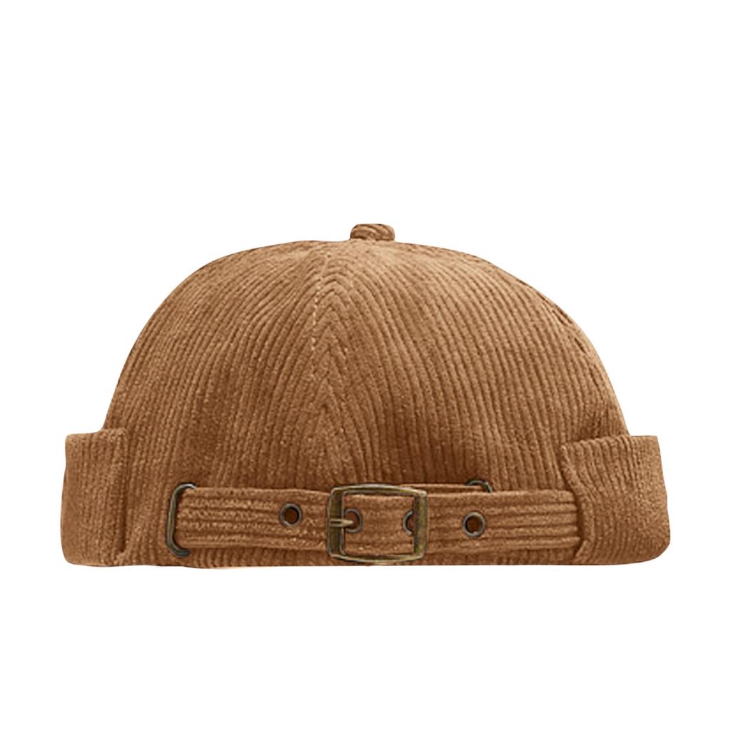 Early Autumn Label Letter Corduroy Street Retro Yuppie Hat Korean Fashion Hip Hop Melon Skin Hat